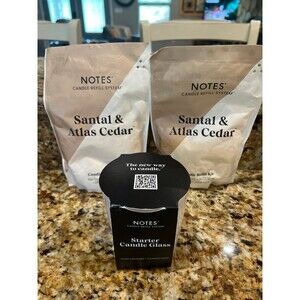 Santal & Atlas Cedar notes candle refill kit